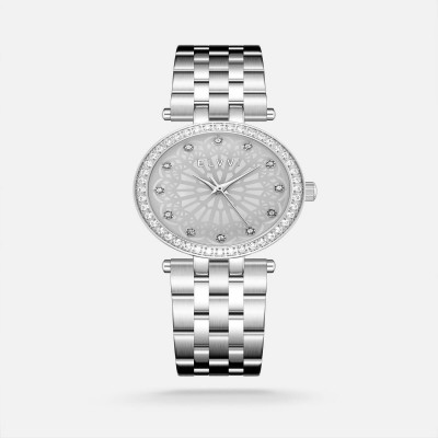 ساعة نسائيه إلڤي ستيل بلون فضي