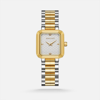 ساعة نسائية ايمزوري ستيل بلون فضي وذهبي