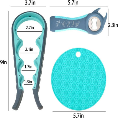 قابض فتاحة الزجاجات الصديق لكبار السن - أداة مطاطي...