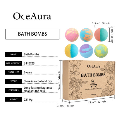 مجموعة قنابل الاستحمام الزهرية - تنظيف لطيف ومرطب،...