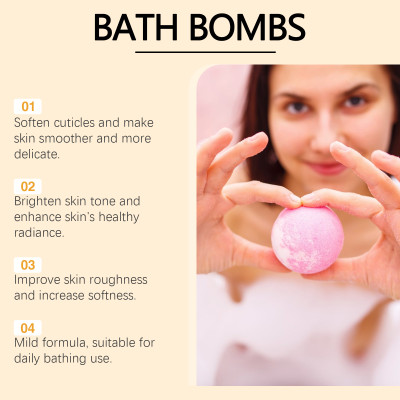 مجموعة قنابل الاستحمام الزهرية - تنظيف لطيف ومرطب،...