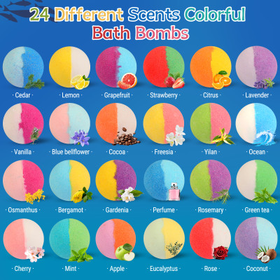 كرات الاستحمام للأطفال مع لعبة بالداخل، 24 قطعة من...