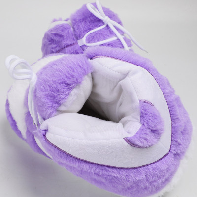 أحذية منزلية دافئة من القطيفة مقاس واحد للنساء/الر...