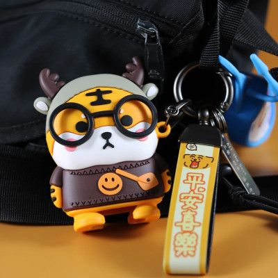 جرابات مفاتيح سيارة من الكرتون النمر ، أغطية مفاتي...