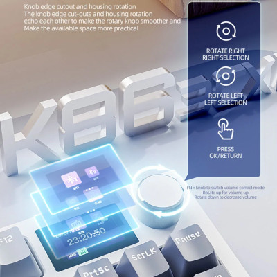 لوحة مفاتيح ميكانيكية لاسلكية Attack Shark K86 RGB...