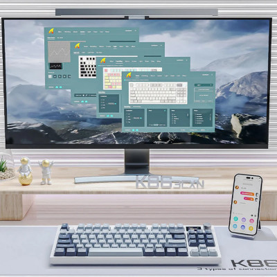 لوحة مفاتيح ميكانيكية لاسلكية Attack Shark K86 RGB...