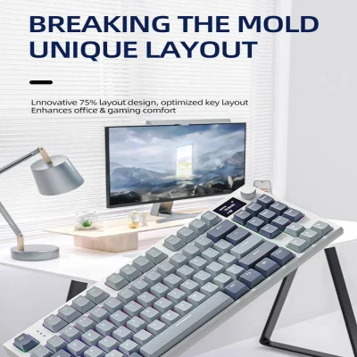 لوحة مفاتيح ميكانيكية لاسلكية Attack Shark K86، هي...