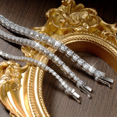 KNOBSPIN GRA معتمد مويسانيتي تنس قلادة 2/3/4/5/6.5...