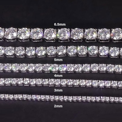 KNOBSPIN GRA معتمد مويسانيتي تنس قلادة 2/3/4/5/6.5...