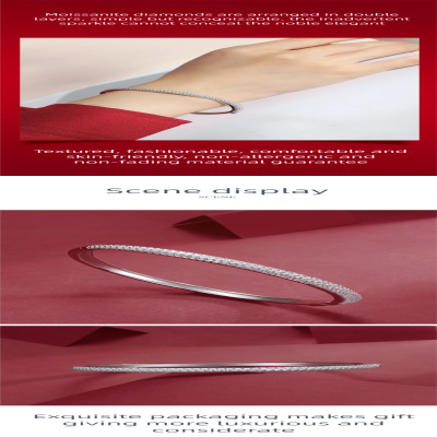 جميع سوار التنس المويسانتي 925 الفضة الاسترليني مط...