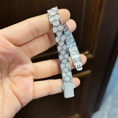 10 ملم مويسانيتي سوار للتنس 925 فضة مطلي سوار ذهب...