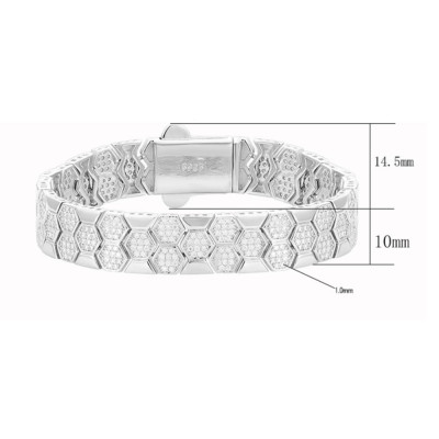 10 ملم مويسانيتي سوار للتنس 925 فضة مطلي سوار ذهب...