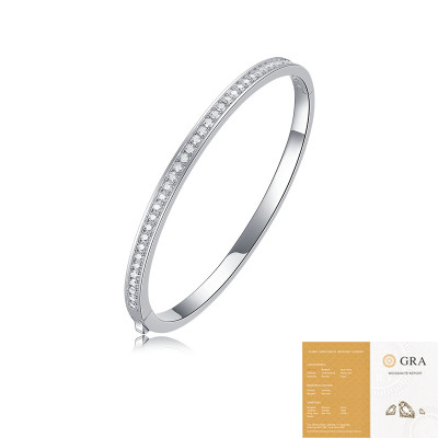 سوار تنس مويسانيتي 925 مطلي بالفضة الاسترليني سوار...