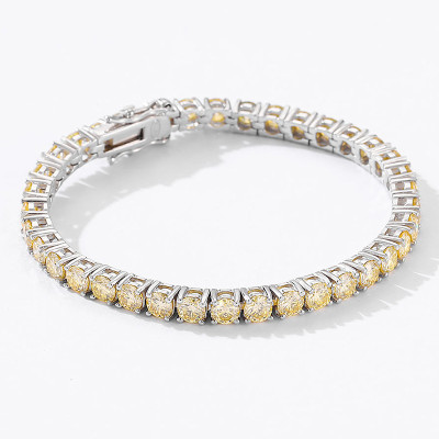 3/4/5/6.5 D VVS1 مويسانيتي سوار للتنس الأصلي s925...