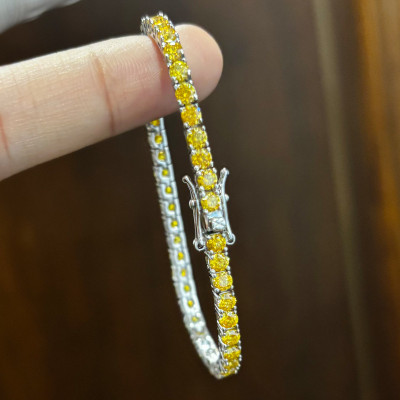 3/4/5/6.5 D VVS1 مويسانيتي سوار للتنس الأصلي s925...