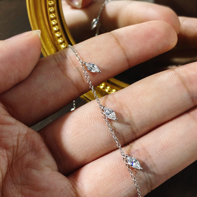 KNOBSPIN 3*6 مللي متر 0.3ct ماركيز قص مويسانيتي قل...