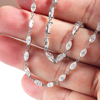 KNOBSPIN 14.35-19ct ماركيز قص مويسانيتي تنس القلائ...