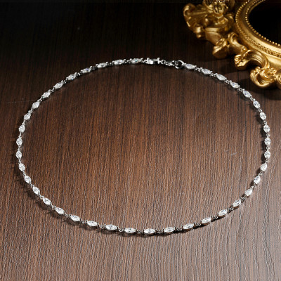 KNOBSPIN 14.35-19ct ماركيز قص مويسانيتي تنس القلائ...