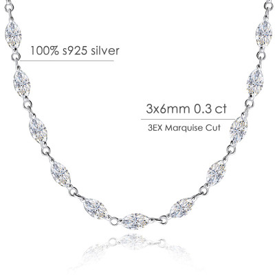 KNOBSPIN 14.35-19ct ماركيز قص مويسانيتي تنس القلائ...