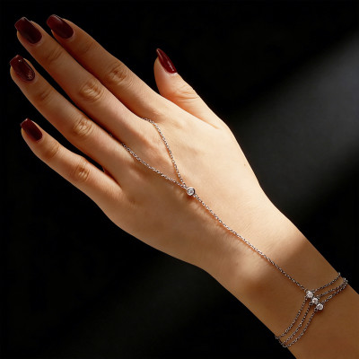 KNOBSPIN مويسانيتي فنجر أساور للنساء GRA معتمد 3 م...