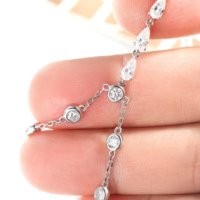 KNOBSPIN 3 مللي متر مويسانيتي فنجر أساور للنساء 15...