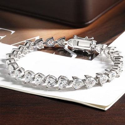 KNOBSPIN D VVS1 سوار تنس مويسانيتي على شكل قلب أصل...