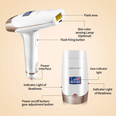 آلة إزالة الشعر من Lescolton 2in1 IPL آلة عرض LCD...