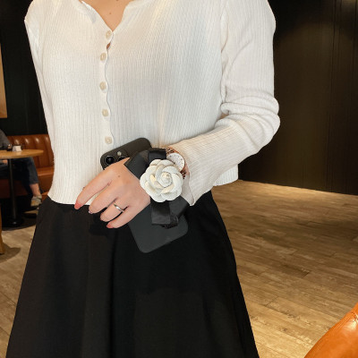 Luxury Leather Camellia Phone Case For iPhone 16 1...