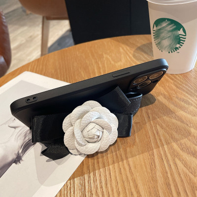 Luxury Leather Camellia Phone Case For iPhone 16 1...