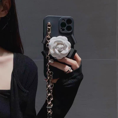 Crossbody Strap Metal Long Chain Phone Case For iP...