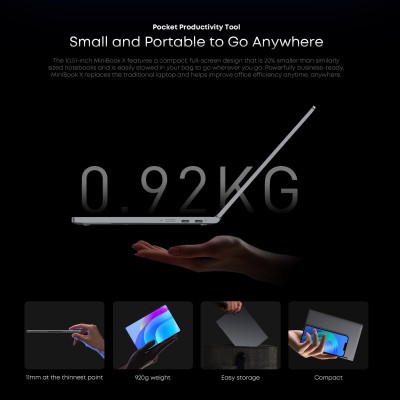 كمبيوتر محمول CHUWI MiniBook X N150 بشاشة 10.51 بو...