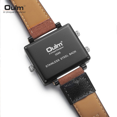 ساعة كوارتز جلدية للرجال من Oulm