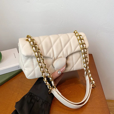 حقيبة نسائية على طراز تويد 2025 حقيبة بسلسلة مبطنة...