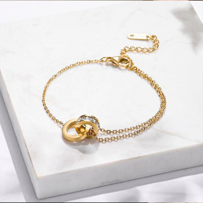 سوار فاخر من الفولاذ المقاوم للصدأ مطلي بالذهب من...