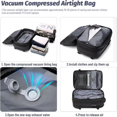 60L Airback Backpack with Air Pump Travel Backpack...