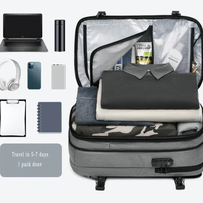 60L Expandable Vacuum Backpack with Sealed Compres...