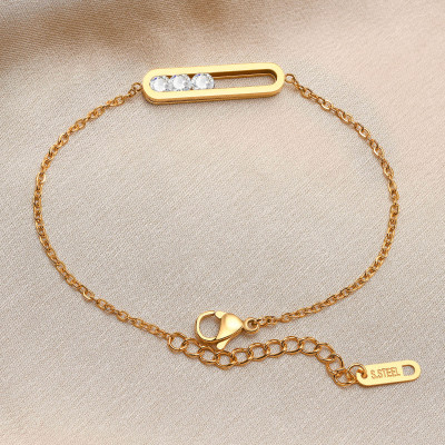 سوار زركونيا مكعب أنيق، أساور ربط سلسلة رفيعة من ا...