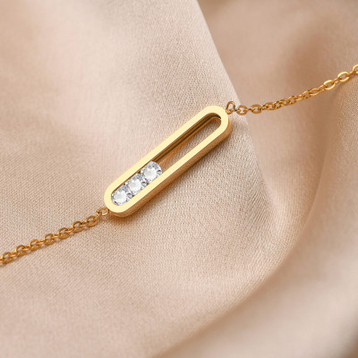 سوار زركونيا مكعب أنيق، أساور ربط سلسلة رفيعة من ا...