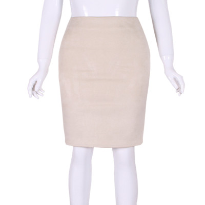 Women Skirts Suede Solid Color Pencil Skirt Female...