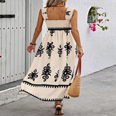Summer Women's Floral Spaghetti Strap Long Dress,W...