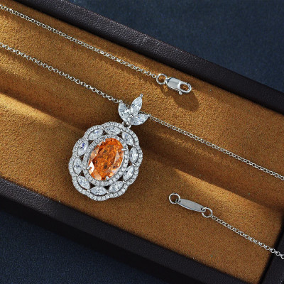 الفاخرة البرتقال البيض على شكل قلادة قلادة المرأة...