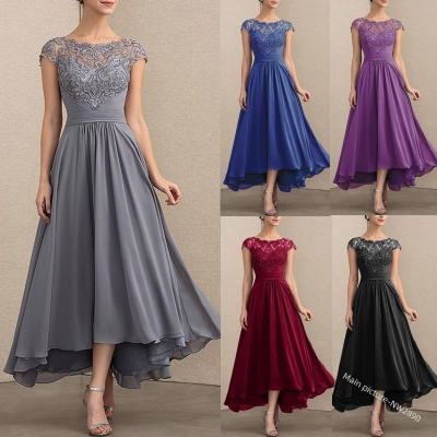 Elegant Lace Chiffon Maxi Dress Gown Wish Express...