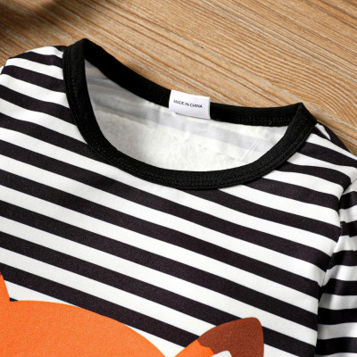 باتي-تي شيرت بأكمام طويلة للأطفال الصغار ، ثعلب طباعة ، صبي