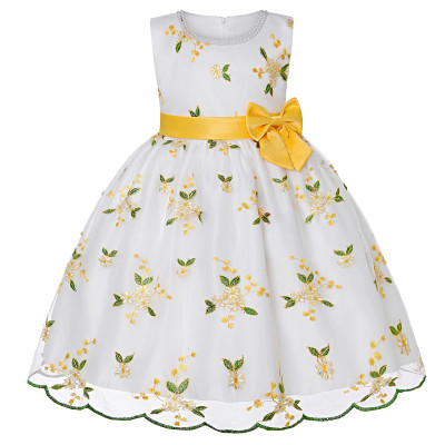 Princess dress made of embroidered tulle for girls...