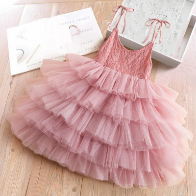 فستان من التول بطبقة شاطئ حبال للبنات ، فستان الأم...