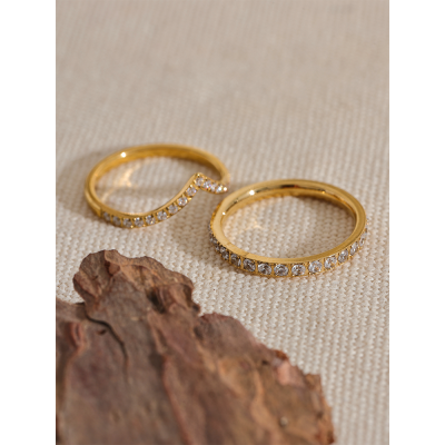 Yhpup-خاتم فاخر زركون ، الفولاذ المقاوم للصدأ ، طب...