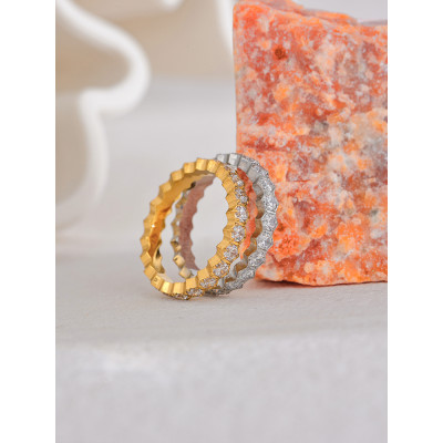 Yhpup رائعة الأبيض مكعب زركونيا بلينغ الفولاذ المق...