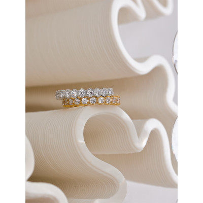 Yhpup رائعة الأبيض مكعب زركونيا بلينغ الفولاذ المق...