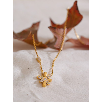 Yhpup حساسة الفولاذ المقاوم للصدأ زركونيا زهرة شيك...