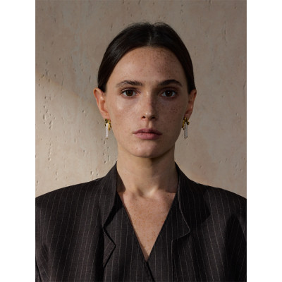 Yhpup-أقراط أنيقة من الفولاذ المقاوم للصدأ بشرابة...